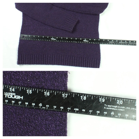 Ladies' Karen Scott Size XS Puple Sweater Collared - Picture 3 of 8